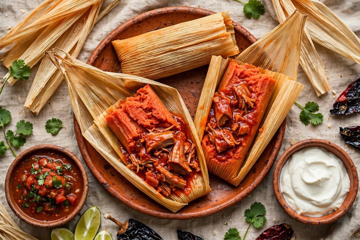 Tamales Rojos De Puerco